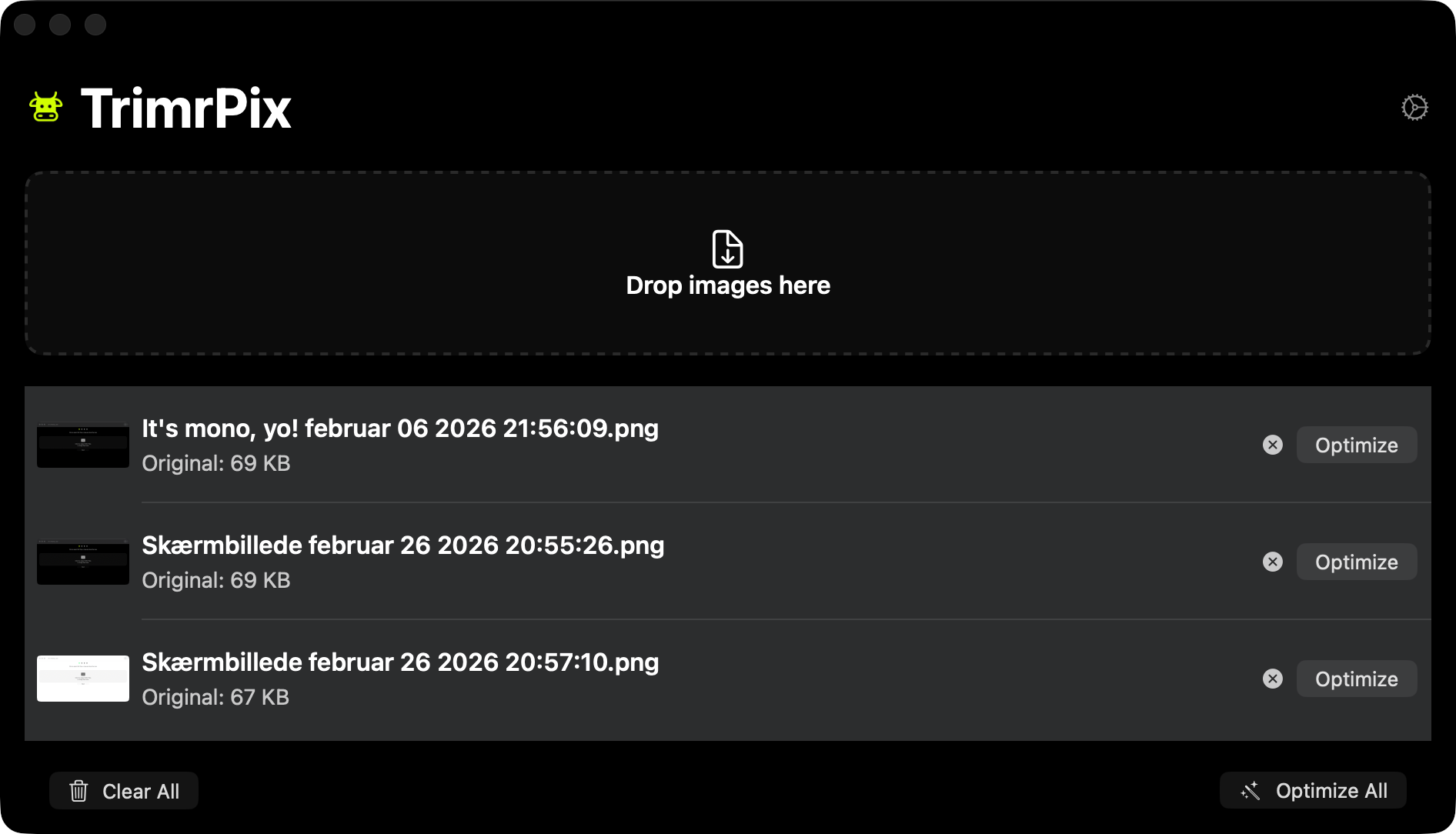TrimrPix – before and after file sizes